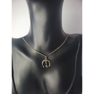 Vintage Sterling Silver 925 Chain Necklace 925 Sterling Silver Pendant Horseshoe